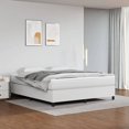 thumbnail image 1 of vidaXL Box Spring Bed with Mattress White 183x213 cm California King Faux Leather, 1 of 1