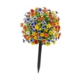 thumbnail image 3 of Estaca de jardín de flores artificial de 24 Arbustos de vegetación para la boda del césped del patio trasero Naranja azul amarilla, 3 of 8