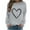 Gray, variant on Fnooota Women Valentine's Day Sweatshirts, Pullover Fashion Casual Crew Neck Long Sleeve Tops Red Size S-2XL