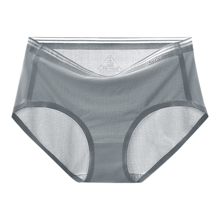Fulorrnie Underwear for Women Plus Size Seamless Cute Comfort Panties High Waist Briefs Breathable Panty Grey M