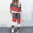thumbnail image 2 of Yuzhih Women's 2 Piece Outfit Summer Crewneck Short Sleeve T Shirts and Pants Lounge Set Tracksuit with Pockets, 2 of 4