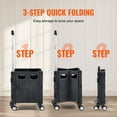 thumbnail image 4 of VEVOR Carrito utilitario plegable, capacidad de carga de 110 libras, carrito de mano plegable portátil con mango telescópico resistente y 4 ruedas giratorias para viajes, compras, mudanzas,, 4 of 9