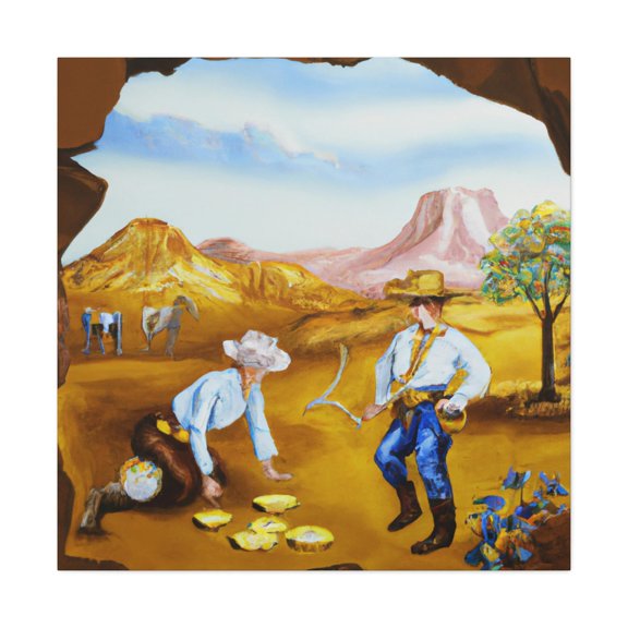Mining Wealth in Gold - Canvas