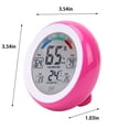 thumbnail image 3 of karymi New Round Touchs Screen Temperatures Hygrometer With Clock Alarm Clock Household Thermometers Electronic Temperature And Humidity Up to 45% off, 3 of 7