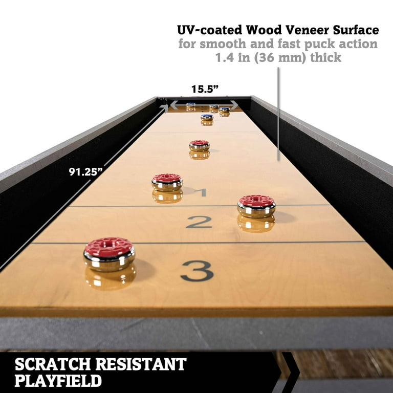 Hall of Games 9ft Shuffleboard Table - Resistant Playfield