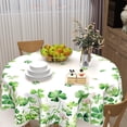 thumbnail image 2 of St Patricks Day Tablecloth Round 70 Inch Green Shamrock Table Cloth Farmhouse St Patrick''s Day Table Cover for Kitchen Dinner Room Holiday Party Indoor Outdoor Home St Patricks Day Decor, 2 of 6