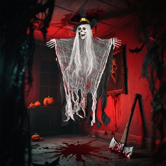Outdoor Halloween Hanging Decorations, Hanging Ghosts Halloween Decor, Outdoor Halloween Decorations, 94x16cm/37x6.29in