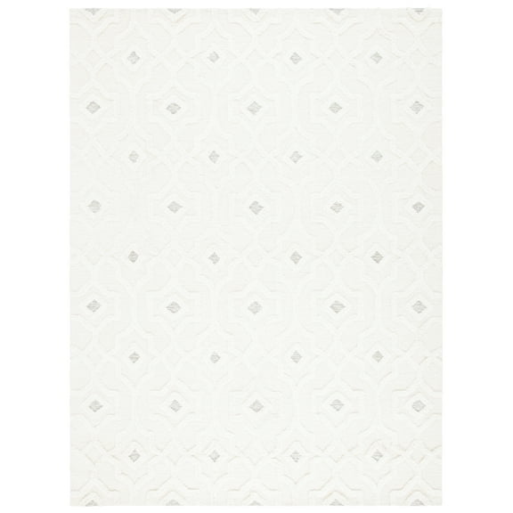 SAFAVIEH Casablanca Merton Diamond Wool Area Rug, Ivory, 8' x 10'