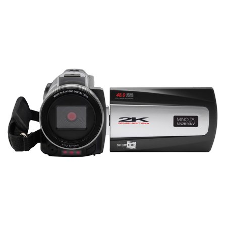UPC: 0084438962086 | Minolta MN2K50NV MN2K50NV 2.7K Quad HD 16x Digital Zoom IR Night Vision Video Camcorder (Black)