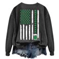 thumbnail image 5 of Bunenne St Patrick Day Sweatshirts Shamrock Sweatshirt Women's Fashion Casual Saint Printed Long Sleeved Round Neck Hoodie Crew Sweatshirt for Women Dark Gray S, 5 of 8