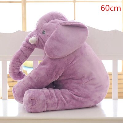 Babiqu 1PC 40/60cm Infant Soft Appease Elephant Playmate Calm Doll Baby Appease Toys Elephant Pillow Plush Toys Stuffed Dollpurple40cm Deng Xun unisex