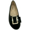 thumbnail image 3 of Victoria K Women's Textured Rhinestone Studded Gold Buckle Ballerina Flats, 3 of 5