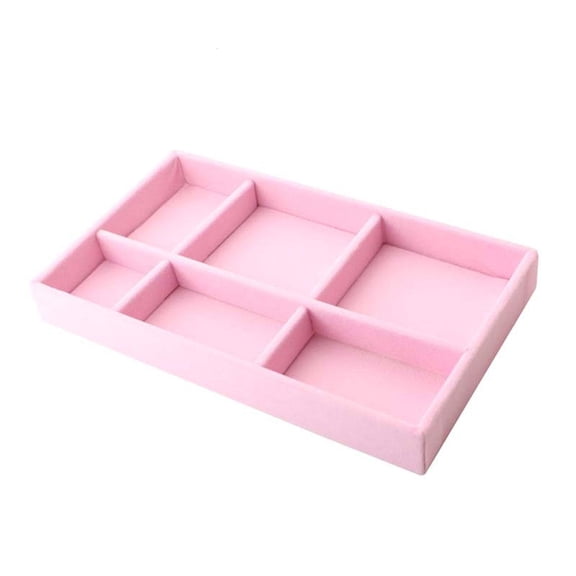 LICEWO Velvet Jewelry Tray Ring Earrings Organizer Stackable Jewelry Drawer Organiser