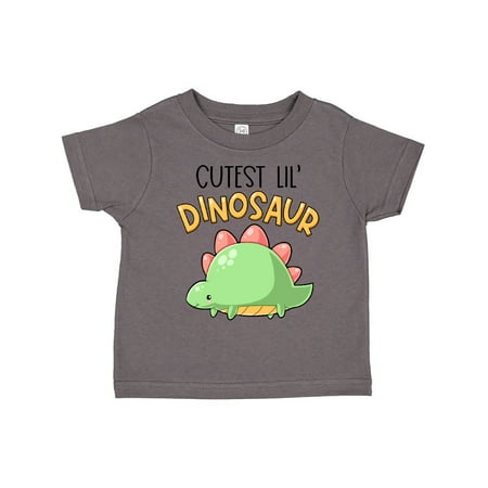 

Inktastic Cutest Lil Dinosaur with Cute Stegosaurus Gift Toddler Boy or Toddler Girl T-Shirt