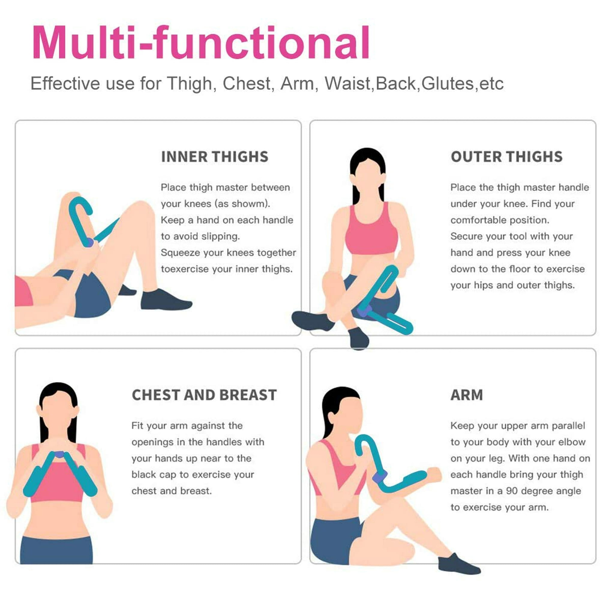 Thigh Workout Exerciser Thigh Toner Thigh Trimmer Butt Leg Arm Chest Toner Bodybuilding Fitness Weight Loss Slimming Home Gym Trainer Equipment Walmart