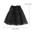 thumbnail image 5 of Girl’s Tutu Glitter Ballet Tulle Skirt (Black), 5 of 8