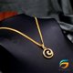 thumbnail image 2 of Gold Plated Chain With Pendant 18/24 inch 02MM Bismark Chain with Medium Derana Pendant Necklace for Ladies & Girl, 2 of 5