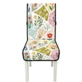 thumbnail image 7 of TSOVTHRID Floral Colorful Patchwork Print Quilted Seat Cushion Covers for Kitchen, Stretchy Cozy Anti-Slip Chair Covers, Adjustable Dining Chair Slipcovers with Elastic Band, Set of 1, 7 of 7