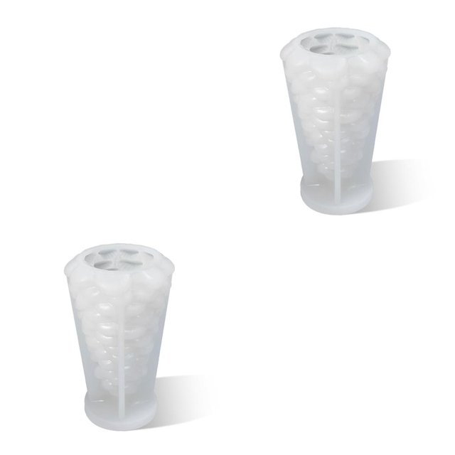 Billuyoard Molde de silicona para velas de Navidad, velas hechas a mano, yeso de cera, molde y liso, resina epoxi de cerámica, suministros para Tipo 4 2Conjunto