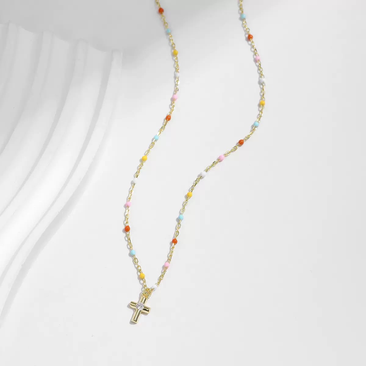 HESHPAWS S925 Sterling Silver Cross Necklace Necklaces for Women Cross Chain Jewelry Gifts （with Gift Box)