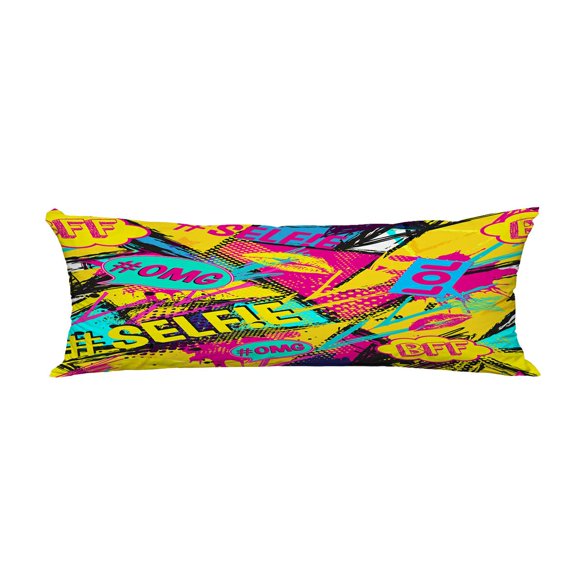 EREHome comic speech bubbles Pillow Cover Body Pillowcase Pillow Protector 20x60 Inch