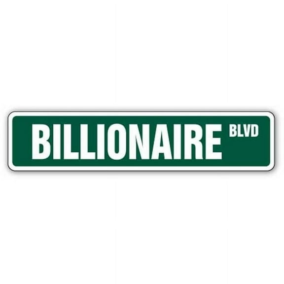 SignMission 1.5 x 7 in. Billionaire Street Decal - Millionaire Money Decals Rich
