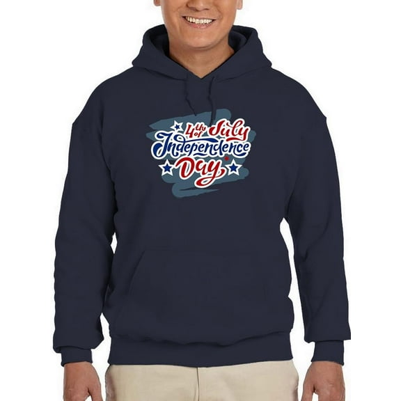 4Th Of July Independence Hoodie Men -Image by Shutterstock, Male Small
