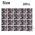 thumbnail image 3 of 20 Pcs 10x10cm Wall Border Tile Sticker Simulation Mosaic Tile Wall Stickers Home Decoration Waterproof for Kitchen Floor Bathroom, 3 of 10