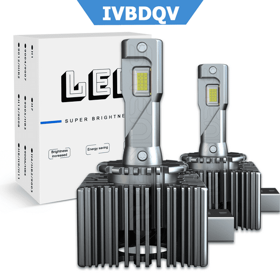 IVBDQV For Ford Mustang 2010-2017 LED Headlight Bulbs D3S High/Low Beam HID Xenon 6500K White 2PC