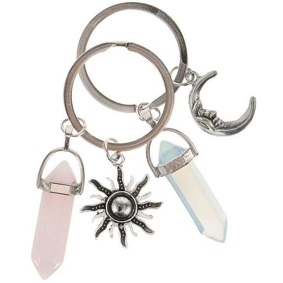 WHAMVOX Assorted Color Metal Keychains for Decor Portable Key Ring Set of 2