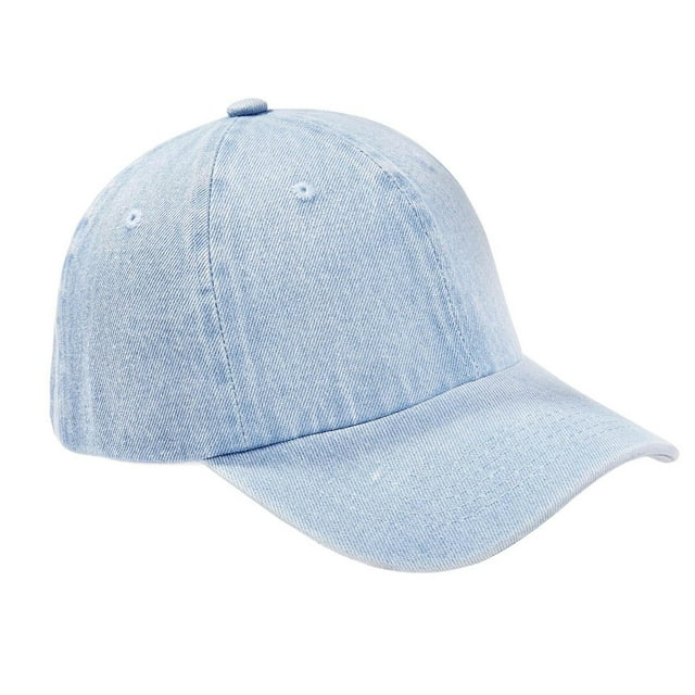 Gorra de mezclilla con broche metálico ajustable - Gang azul cielo Unitalla