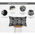 thumbnail image 3 of VargottamLumbar Pillow Cover - Decorative Pillow Covers24x12 Inches,PrintedWhite & BlackPillowcase, DecorativeLumbarCushionCovers, 3 of 4