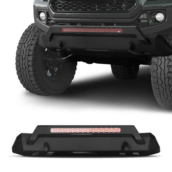 VEVOR Front Bumper Compatible with 2016-2023 Toyota Tacoma (Excluding Tacoma TRD/Tacoma TRD Sport), Pickup Truck Bumper with Winch Plate & D-Ring Mounts, Steel Front Bumpers with E-Coating & Bull Bar