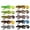 10pc, variant on Floating Gecko Soft Fishing Lure, Lifelike Lizard Creature Bait with Curly Tail and Hooks for Bass and Pike, Green Stripe, 5.31 Inch