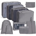thumbnail image 5 of Bolsa de almacenamiento de viaje, juego de 10 piezas, organizador de ropa para equipaje de viaje, bolsa de almacenamiento, juego de almacenamiento simple y separado, 5 of 5