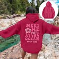 thumbnail image 3 of Srogem Hoodie for Teen Girls Graphic Hoodies Cute Preppy Sweatshirt Long Sleeve Drawstring Tops with Pockets, 3 of 6