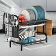 thumbnail image 3 of Peggybyg 2 Tier Cutting Board Holder Large Capacity Utensil Holder for Kitchen Countertop, 3 of 5