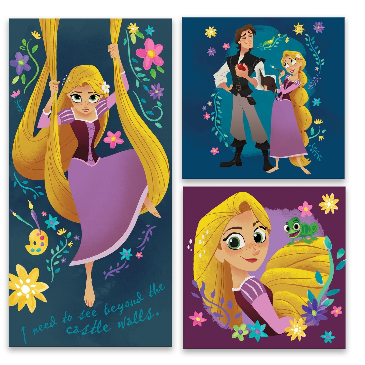 Artissimo Designs Disney Multipack Hand Embellished Canvas - 22.5W x 22.5H x 1.25D