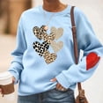 thumbnail image 2 of Sexlip Womens Valentines Day Shirt Love Heart Graphic Crewneck Sweatshirt Long Sleeve Sweater Pullover Funny Gifts Clothes Blue XXL, 2 of 4