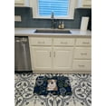 thumbnail image 3 of Carolines Treasures BB5070RUG Blue Flowers English Bulldog Machine Washable Memory Foam Mat, 3 of 4