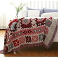thumbnail image 3 of Bailu Sofa Throw Cotton Thread Knitted Throw with Tassels Geometric Bohemian Sofa Cover Bed Blanket Home Decor (Color: 04, Size: 90x90cm 1 piece), 3 of 7