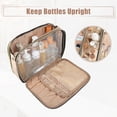thumbnail image 3 of Unique Bargains Large Toiletry Bag Makeup Bag with Compartments Water-resistant Travel Bag Cosmetic Bag Pink, 3 of 7