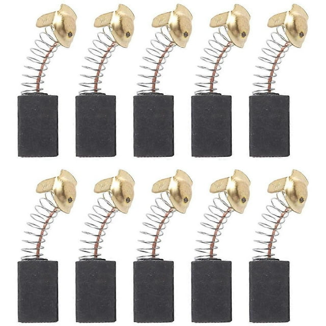 10 Pcs 17×13×7mm Power Tool Motor Carbon Brush Black+gold+silver