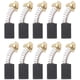 thumbnail image 1 of 10 Pcs 17×13×7mm Power Tool Motor Carbon Brush Black+gold+silver, 1 of 5
