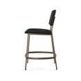 thumbnail image 3 of Amisco Sullivan 26 in. Counter Stool - Black Polyester / Bronze Metal, 3 of 9