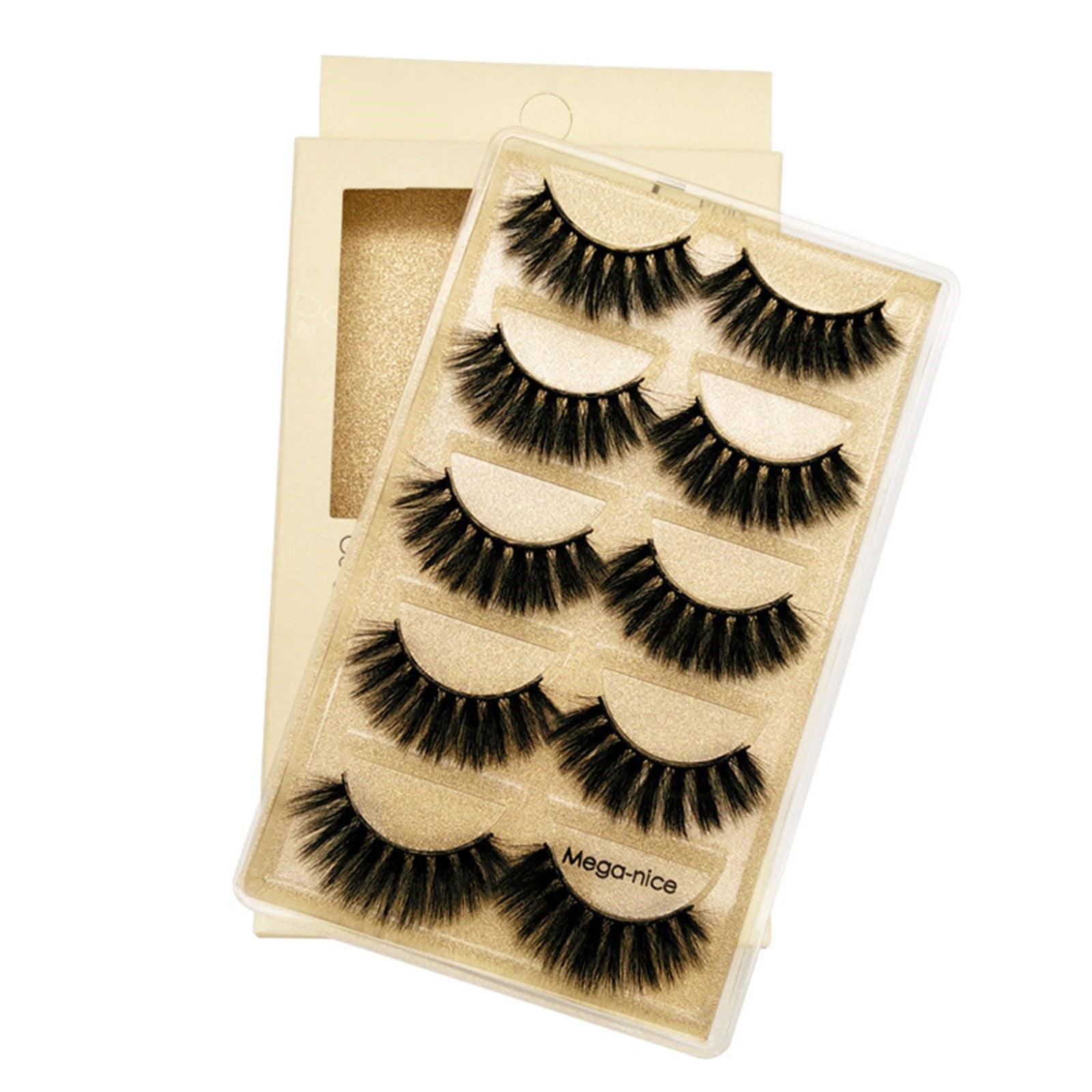 SEMIMAY False Eyelashes Slim 14mm Natural 3D Eyelashes Soft Reusable