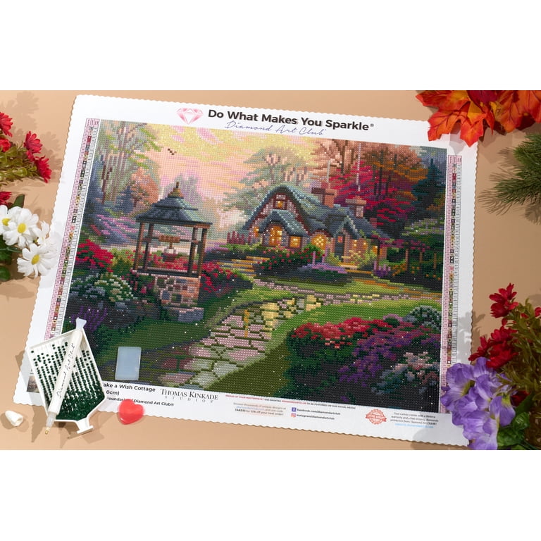 DIAMOND ART CLUB® Make a Wish Cottage Diamond Painting Kit, Fun