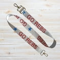 thumbnail image 3 of Lashicorn Go Rebs Adjustable Woven Purse Strap 25- 48 long adjustment White Red & Blue Strap with Gold Hardware 1.5 wide College Football Mississippi Clear Bag Stadium Approved, 3 of 5