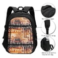thumbnail image 3 of Disketp Hand Drawn Vintage Coffee Mochila de Viaje Estampada para Laptop con Puerto de Carga USB, Mochila Impermeable para Computadora – Regalo para Hombres y Mujeres, 3 of 7