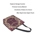 thumbnail image 3 of FORMRS Womens Canvas Tote Bag with Zipper Inner Pocket Shoulder Handbag, Gold Abstract Pattern, 3 of 7